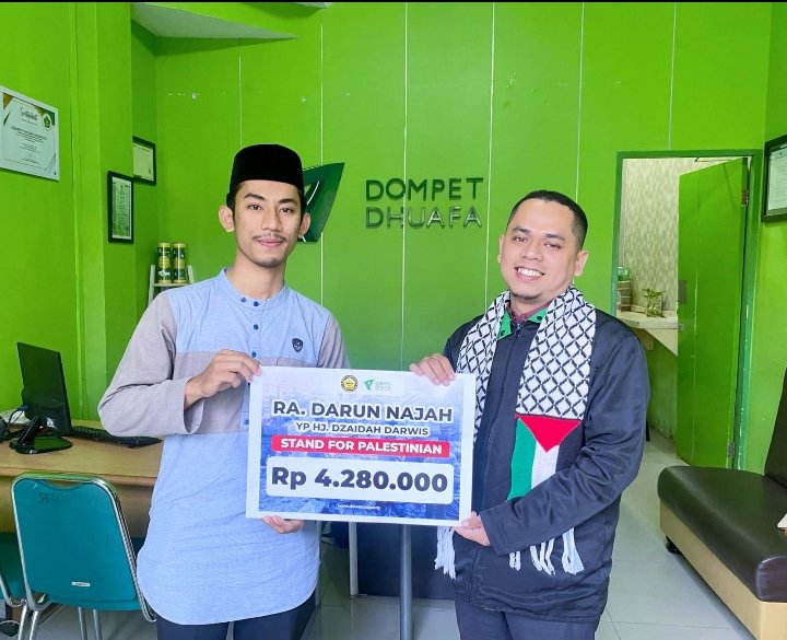 RA Darun Najah Salurkan Donasi Palestina ke DD Waspada