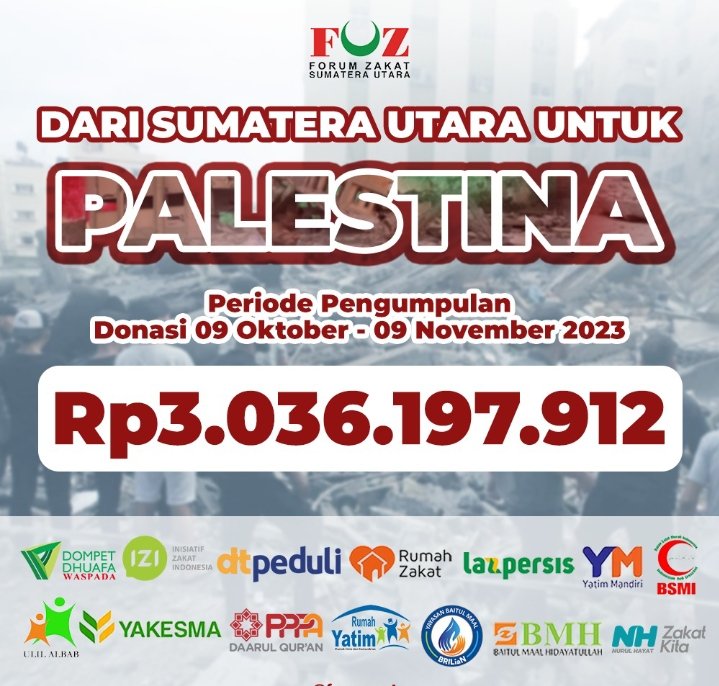 FOZ Sumut Himpun Rp3 Miliar Untuk Donasi Palestina