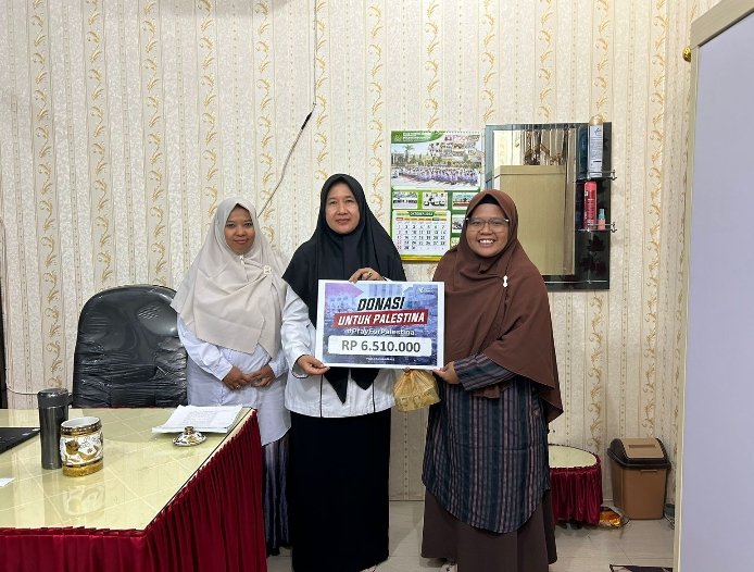 MIN 3 Medan Serahkan Donasi Untuk Korban Palestina Melalui DD Waspada