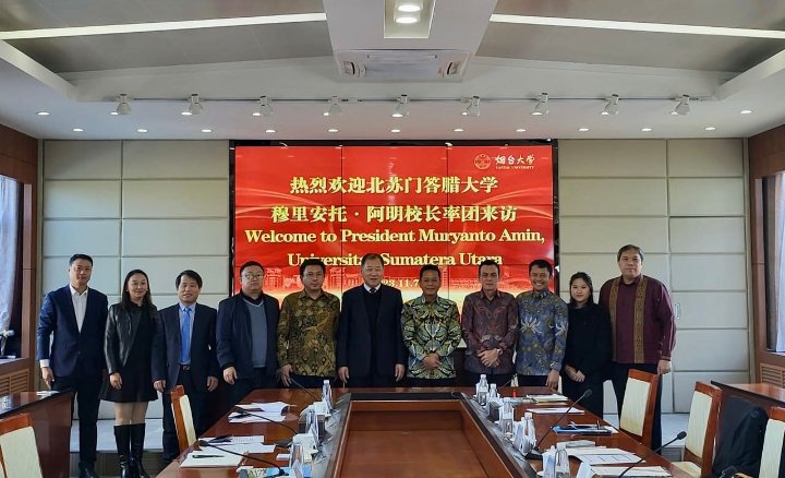 Rektor USU Hadiri Undangan dari Universitas di China Bahas Kolaborasi Akademik