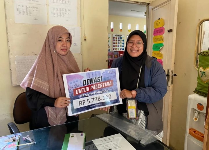 SD IT Assyfa Bantu Palestina Melalui DD Waspada