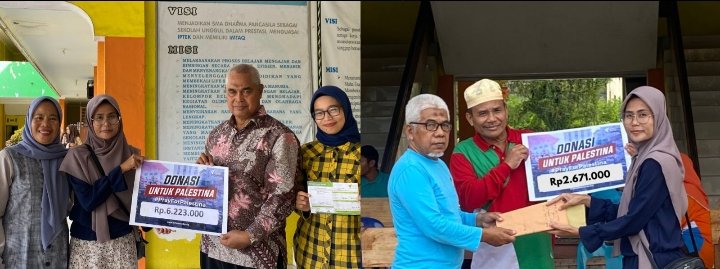 SMA/SMK dan SMP Dharma Pancasila Salurkan Donasi Palestina ke DD Waspada