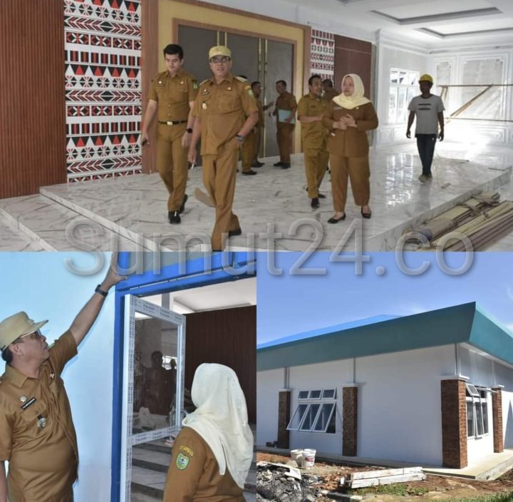 Sukhairi Nasution Tinjau Renovasi Aula Kantor Bupati Madina