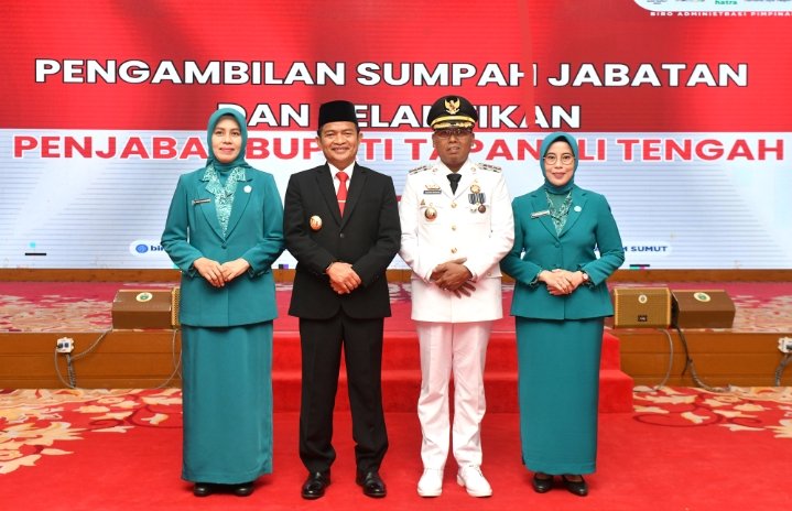 Pj Gubernur Sumut Hassanudin Lantik Pj Bupati TaptengI, ngatkan Jaga Kondusivitas Daerah