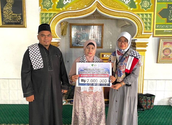 Majelis Taklim Perwiritan Al Falah Donasi Untuk Palestina Lewat DD Waspada