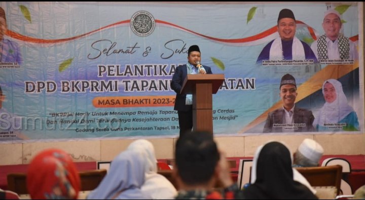 Hadiri Pelantikan BKPRMI, Bupati Dolly Pasaribu : Berikan Kontribusi Terhadap Pembinaan Akhlak Generasi Muda Tapsel