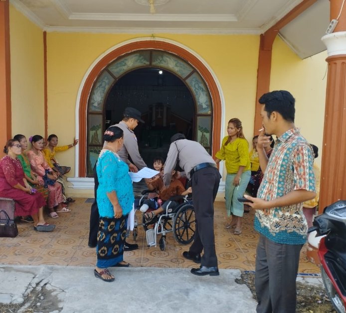 Personel Polsek Sei Kepayang Sampaikan Pesan-Pesan Kamtibmas Didalam Gereja
