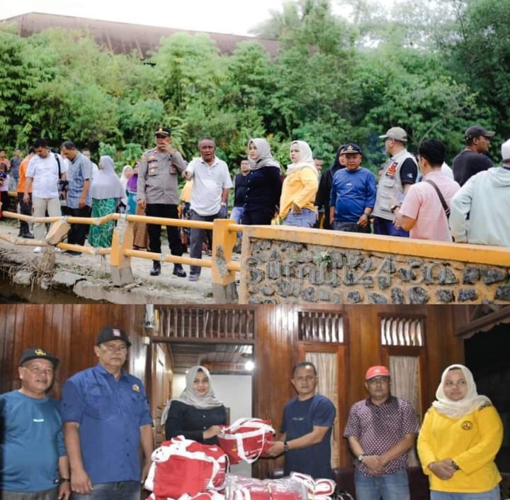 Pasca Diterjang Banjir Wabup Madina Tinjau Sejumlah Desa di Kecamatan Ulupungkut