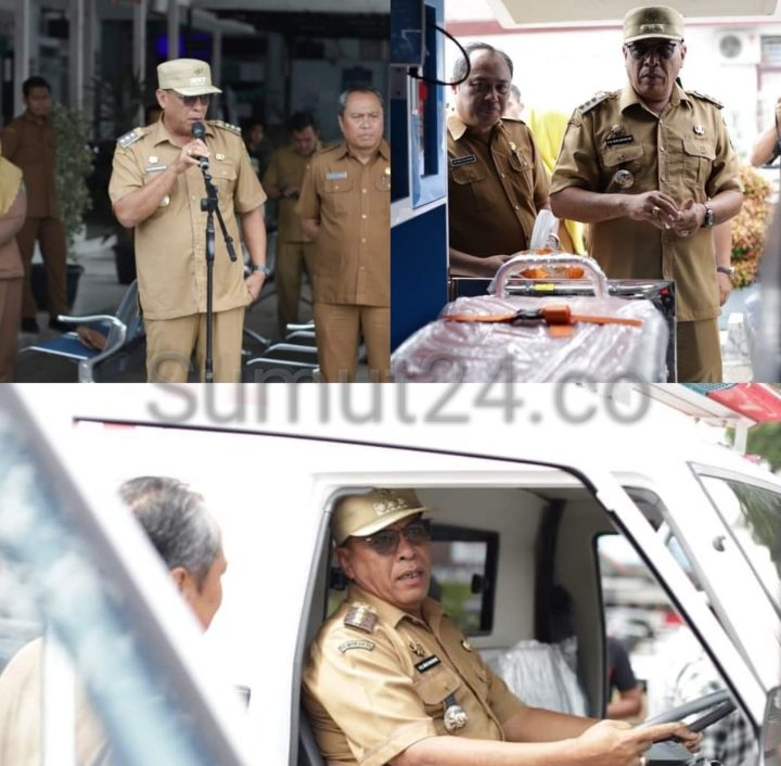 Bupati Madina Serahkan 2 unit Ambulance ke RSUD Panyabungan Sukhairi Nasution : Sebagai Tambahan Untuk Meningkatkan Pelayanan