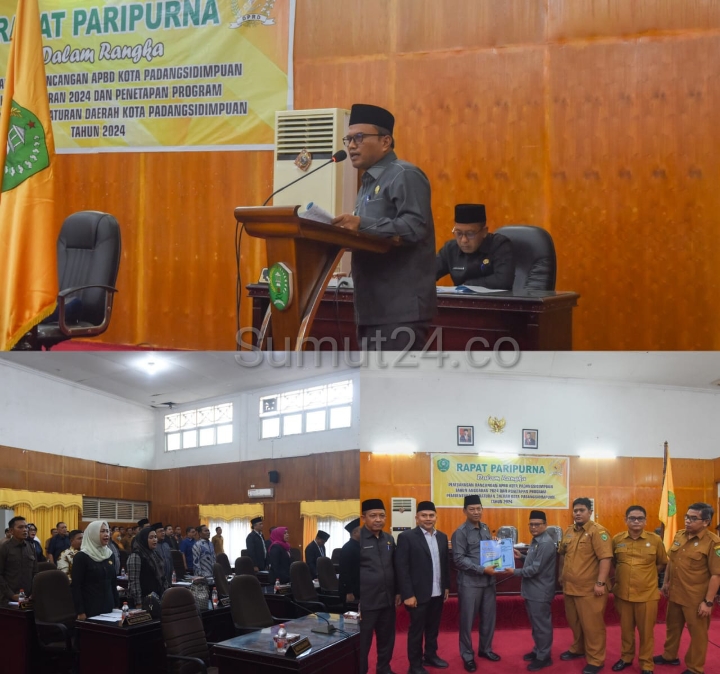 Pj Walikota Padangsidimpuan Sampaikan 15 Propemperda Tahun 2024