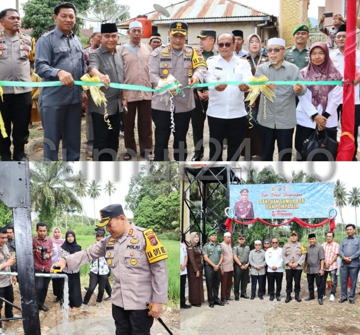 Sesuai Program Kapolri, Kapolres Padangsidimpuan Salurkan Bantuan Sumur Bor Dan Pompa Air Di Masjid Nurul Islam