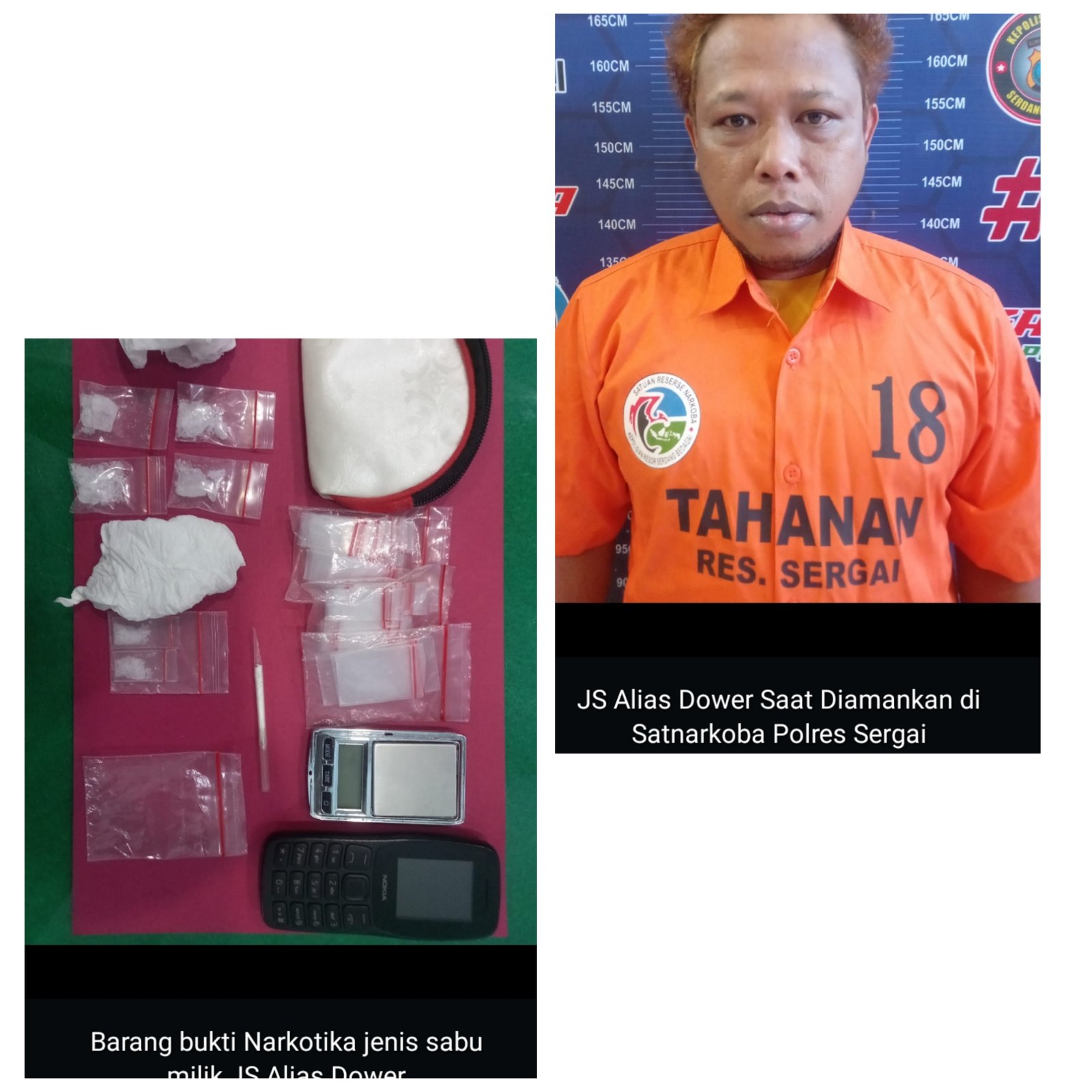 Satnarkoba Polres Sergai Tangkap Pengedar Sabu Dolok Masihul