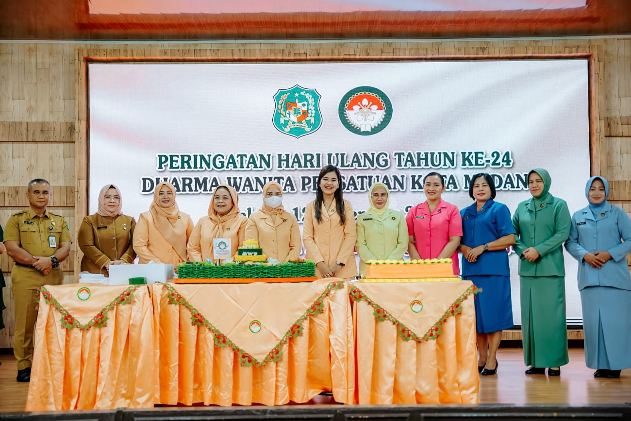 HUT ke-24 DWP Kota Medan Diwarnai Pemotongan Tumpeng, Semoga Jadi Support System Pembangunan