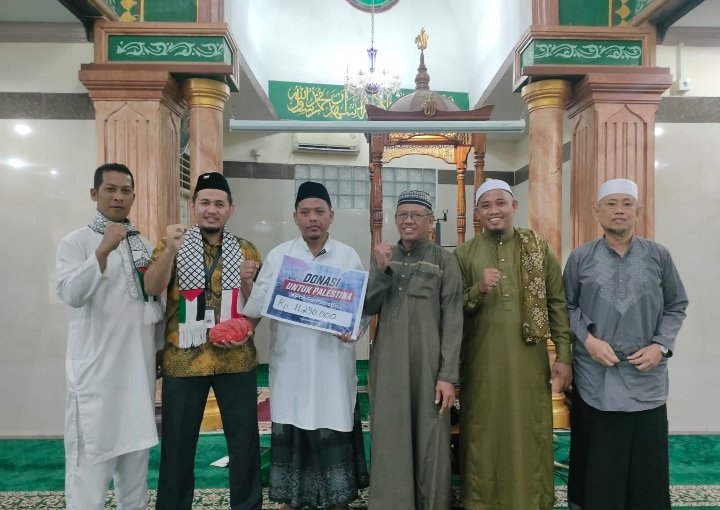 Jamaah Masjid Ar Ridha Salurkan Donasi untuk Palestina Melalui DD Waspada