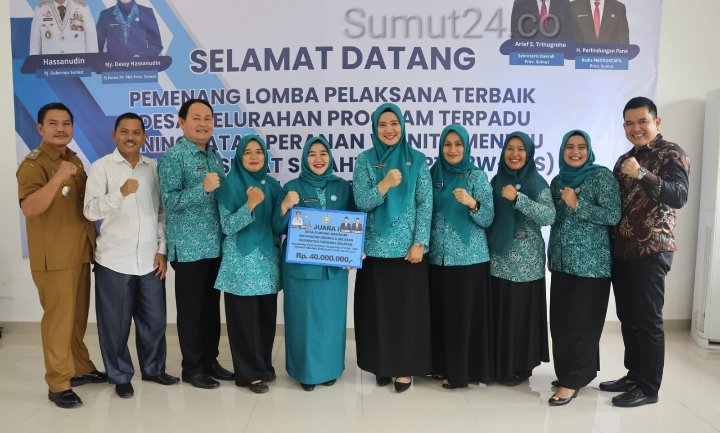 Mantap! Gunung Baringin Juara Pertama Desa Binaan Kategori PTP2WKSS se-Sumut