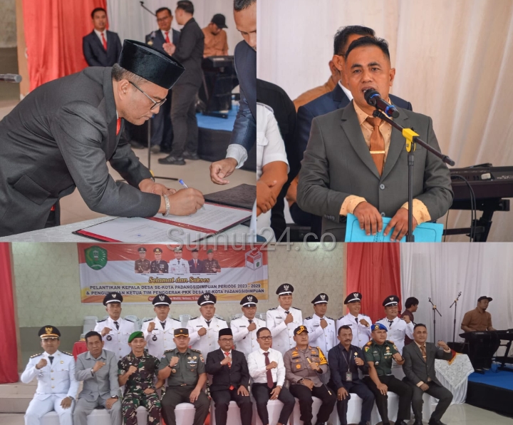 Pj Walikota Padangsidimpuan Lantik 42 Kepala Desa Terpilih, Berikut Daftar Namanya