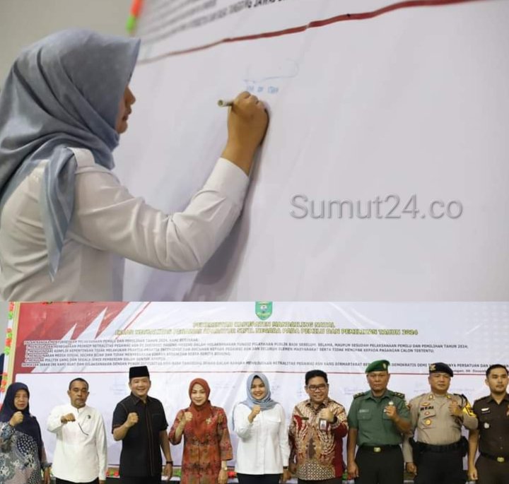 Pemkab Madina Gelar Deklarasi Netralitas ASN Pemilu 2024 di Gedung Serbaguna