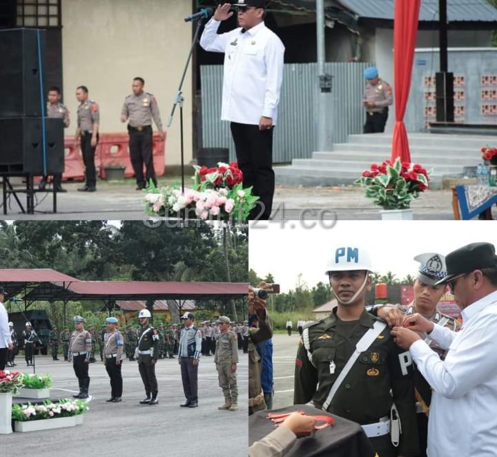 Bupati Sukhairi Nasution Pimpin Apel Gelar Pasukan Operasi Lilin Toba 2023 Madina