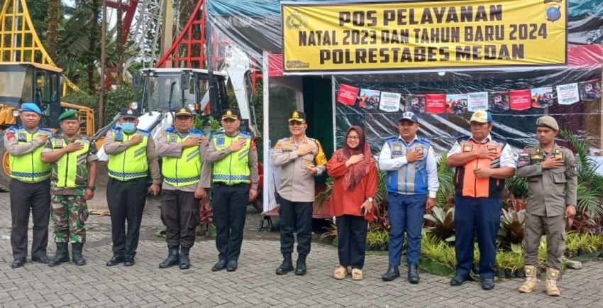 Kapolrestabes Medan Cek Pospam Ops Lilin Toba di Sibolangit