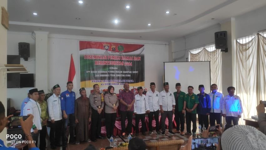 Bakopam Bersama Polda Sumut Sukses Gelar Desiminasi Pemilu Damai 2024 di Kota Sibolga