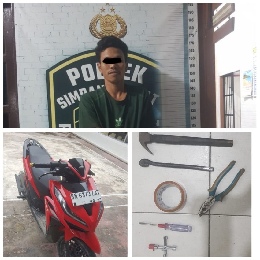 Pelaku Pencurian Rak RBS Milik Telkomsel Dicuri, Pelaku Masuk Sel Polsek Simpang Empat