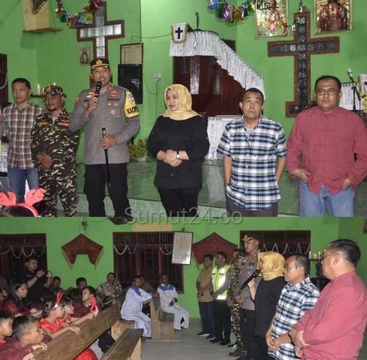 Kapolres AKBP Reza bersama Wabup Madina Tinjau Malam Natal di Beberapa Gereja