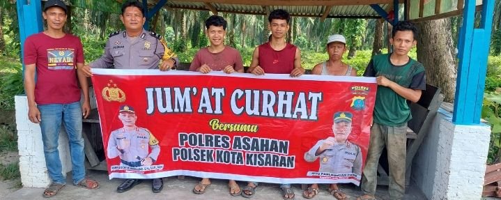 Dekat Kemasyatakat, Bhabinkamtibmas Polsek Kota Kisaran Timur Gelar Jumat Curhat