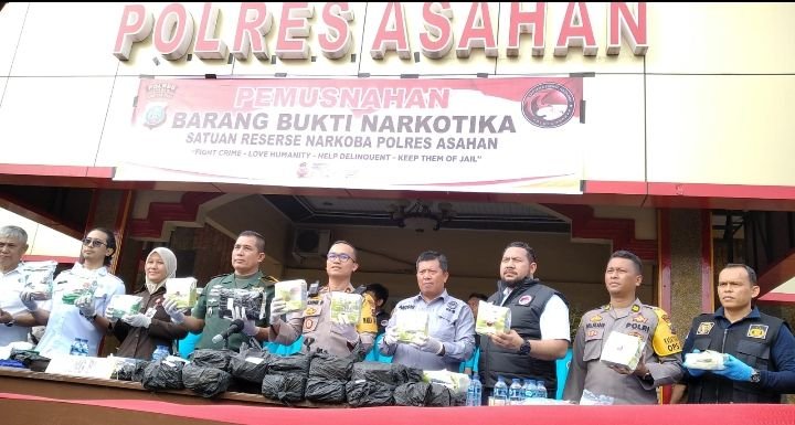 59 Bungkus Sabu dan 246 Butir Extasi Dimusnakan Polres Asahan Gunakan Teknologi Incinerator