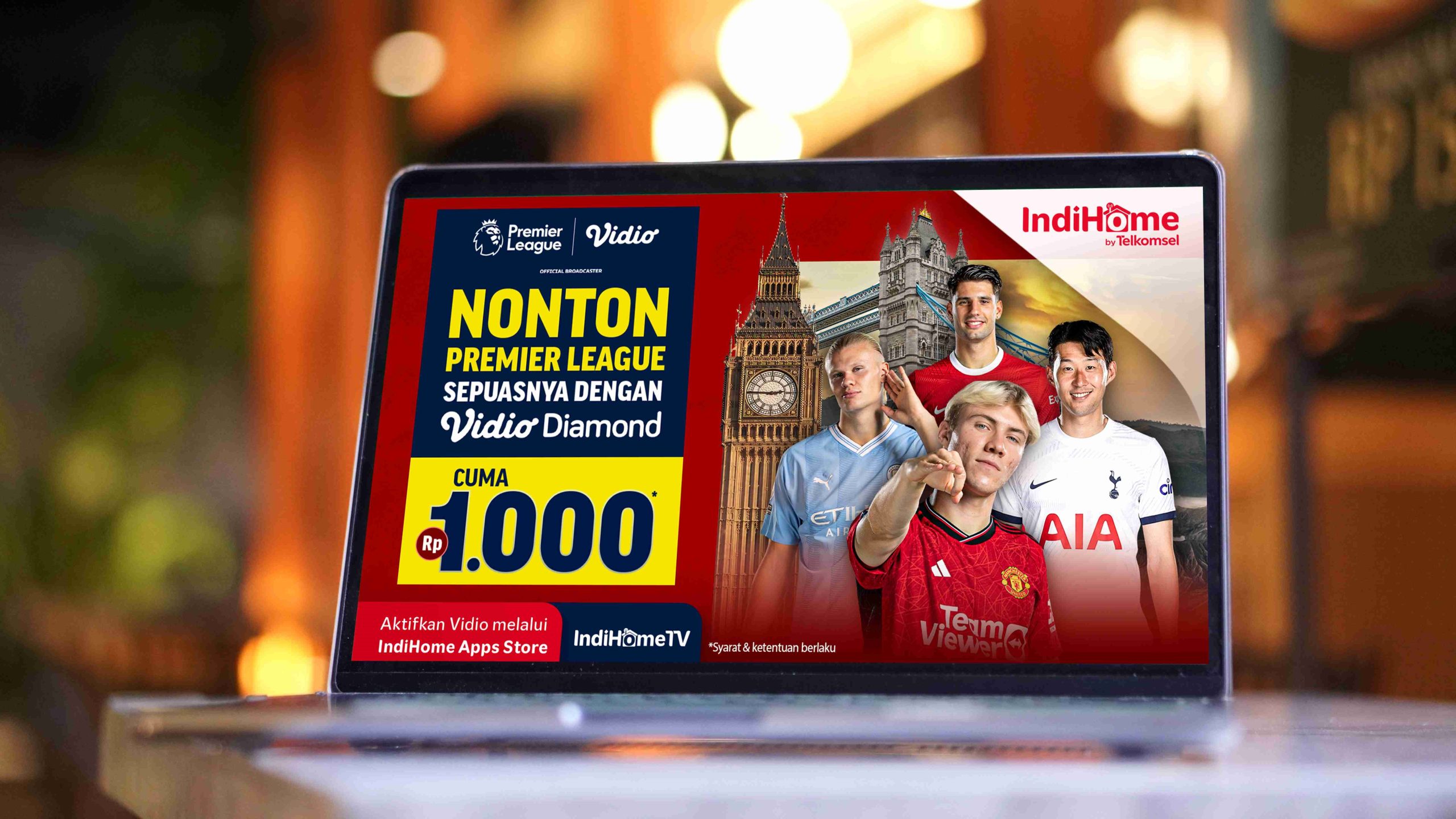 Telkomsel Bersama Vidio Hadirkan Add-On Vidio Diamond, Tonton Beragam Hiburan Berkualitas dan Tayangan Olahraga Hanya Rp1.000 di IndiHomeTV