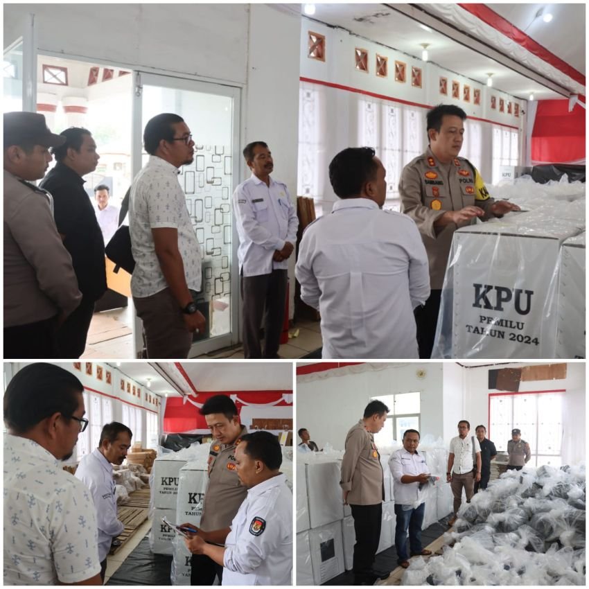 Kapolres Melakukan Pengecekan Gudang Logistik KPU Pakpak Bharat