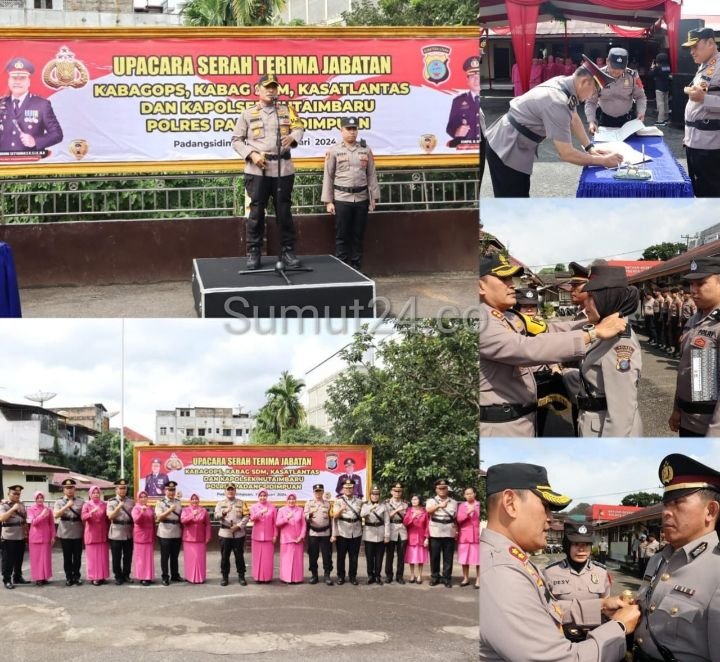Polres Padangsidimpuan Sertijab Empat Pejabat Utama, AKBP Dudung Setyawan Berikan Intruksi Penting