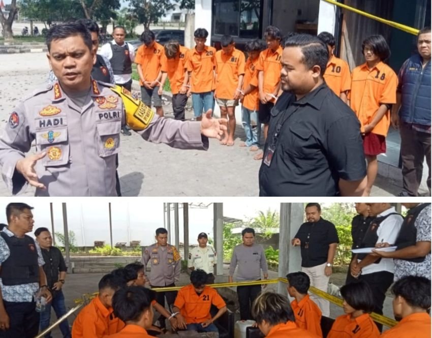 Gerebek Markas Begal Dikawasan KIM: Polres Pelabuhan Belawan Ciduk 9 Pelaku Begal.