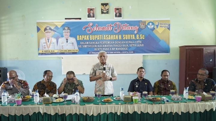 Bupati Asahan Bersilaturahmi Dengan Kepala UPTD SD Dan SMP Negeri Tinggi Raja Setia Janji Buntu Pane & BP Mandoge