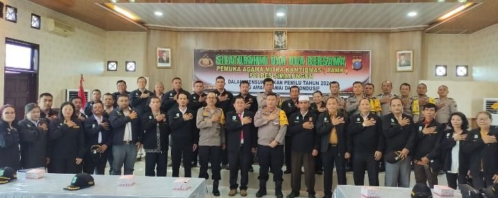 Kapolres Simalungun AKBP Choky Sentosa Meliala Pimpin Silaturahmi dan Doa Bersama Menjelang Pemilu 2024