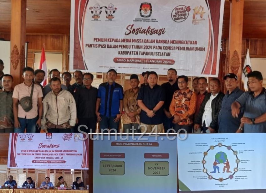 KPU Tapsel Gelar Sosialisasi kepada Media Massa untuk Tingkatkan Partisipasi di Pemilu 2024