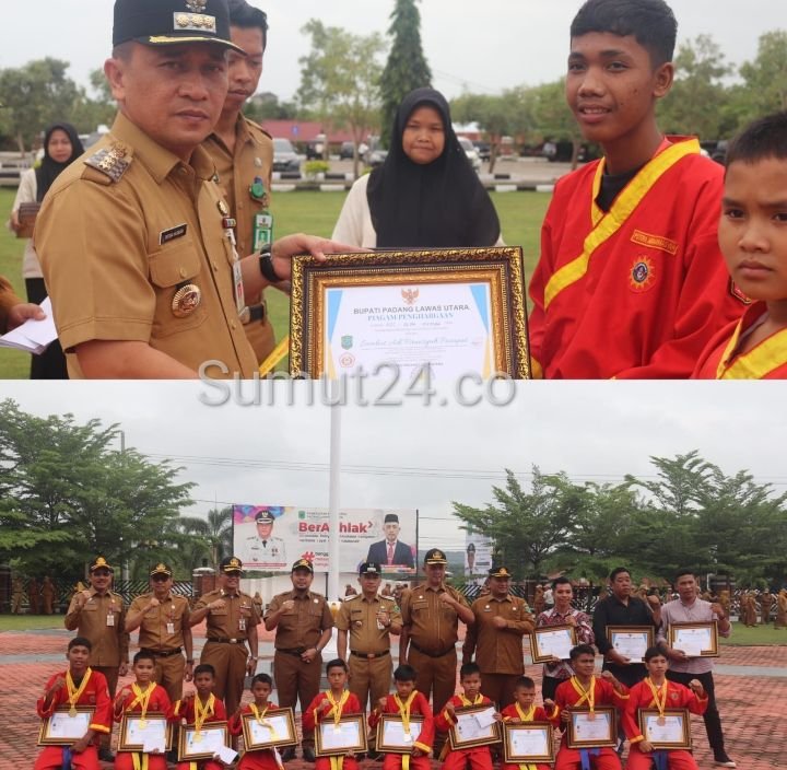 13 Putra Terbaik Harumkan Paluta, Pj Bupati Patuan Rahmat Syukur P Hasibuan Serahkan Piagam Penghargaan