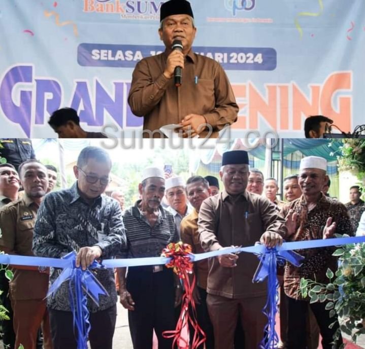 Plt Bupati Palas resmi Buka Kantor Cabang Pembantu Bank Sumut di Hutting,ini Amanat Zarnawi Pasaribu