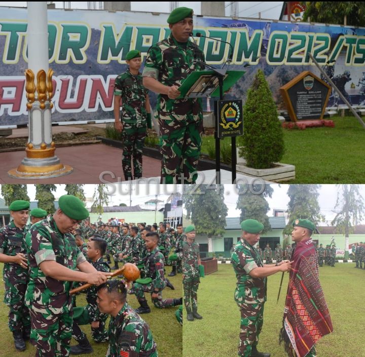 Kodim 0212 Tapsel Gelar Tradisi Korps Raport Penerimaan Personel Baru