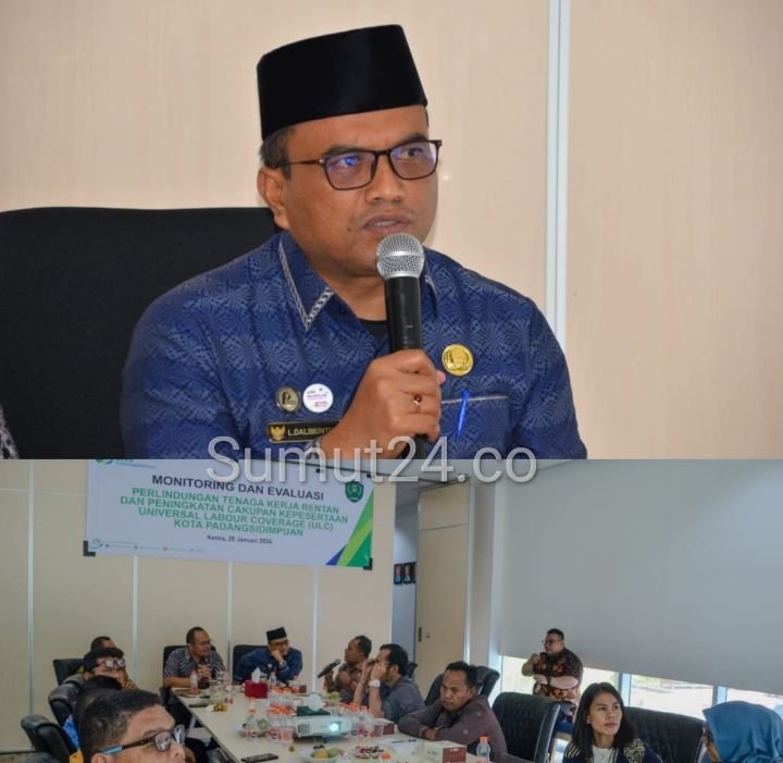 Pemko Padangsidimpuan dan BPJS Ketenagakerjaan Rapat Monev Peningkatan Perlindungan Tenaga Kerja