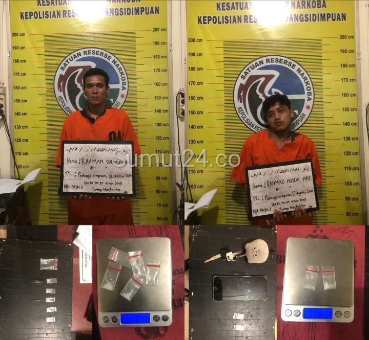 AKBP Dudung Setyawan Berikan Keterangan Pasca Bekuk Dua Tersangka Jaringan Narkoba Diamankan Tim Satres Nakoba Polres Padangsidimpuan