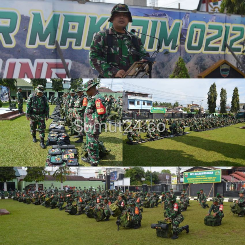 Siap Amankan Pemilu 2024, Kodim 0212/Tapsel Gelar Apel Pengecekan Perlengkapan Kesiapsiagaan Personel