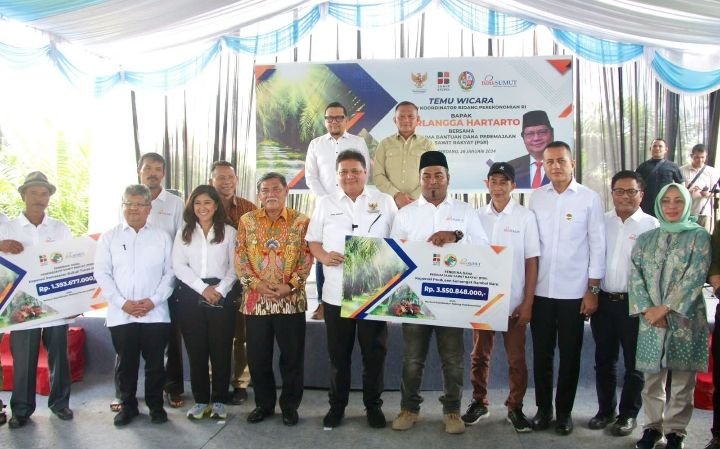 Ijeck Dampingi Airlangga Kunjungan ke Deliserdang.