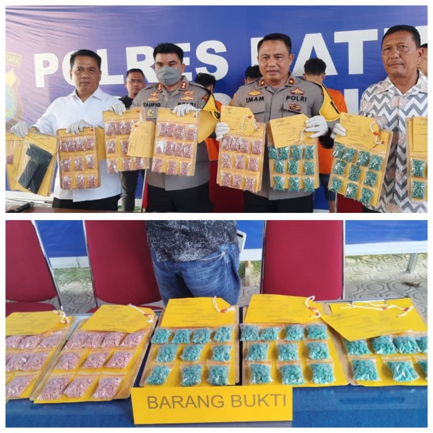 Polres Batubara Ringkus Tiga Pengedar Ekstasi, 1 DPO