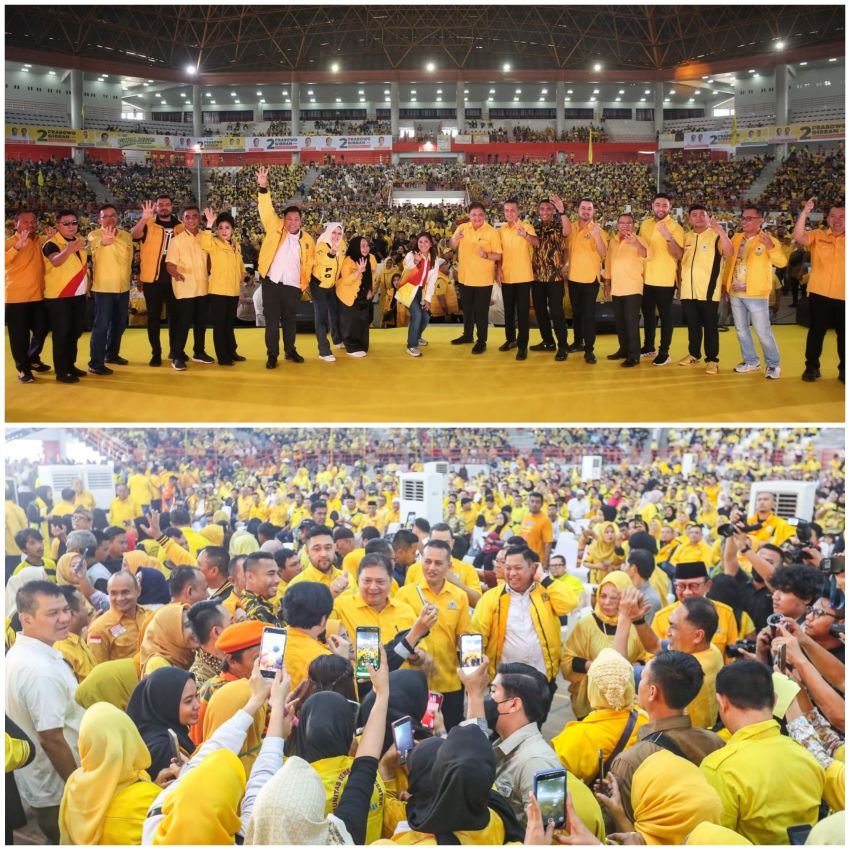 10.000 Masyarakat Hadiri Kumpul Rakyat Golkar, Ijeck-Airlangga Menangkan Prabowo Satu Putaran