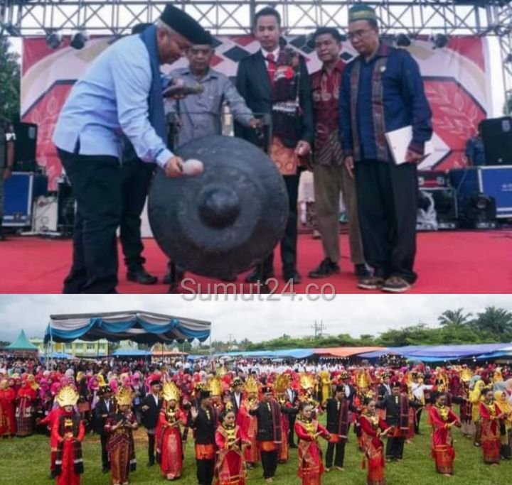Plt Bupati Palas Resmi buka Festival adat, budaya dan UMKM Tabagsel Tahun 2024