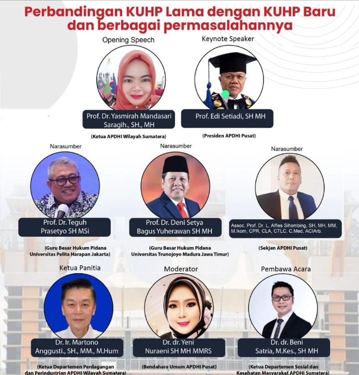 APDHI Sumatera Gelar Webinar Tentang Perbandingan KUHP