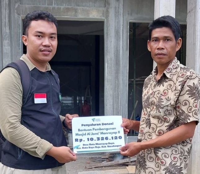 DD Waspada Salurkan Bantuan Rp10 Juta Pembangunan Masjid Al-Jami' Manrayap II