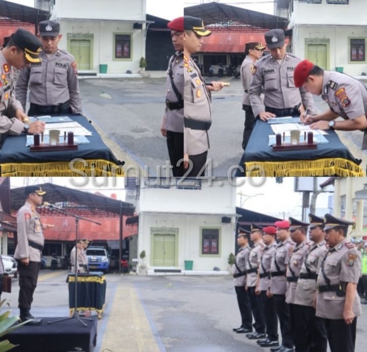 AKBP Yasir Ahmadi Pimpin Sertijab di Mako Polres Tapsel,berikut Daftarnya