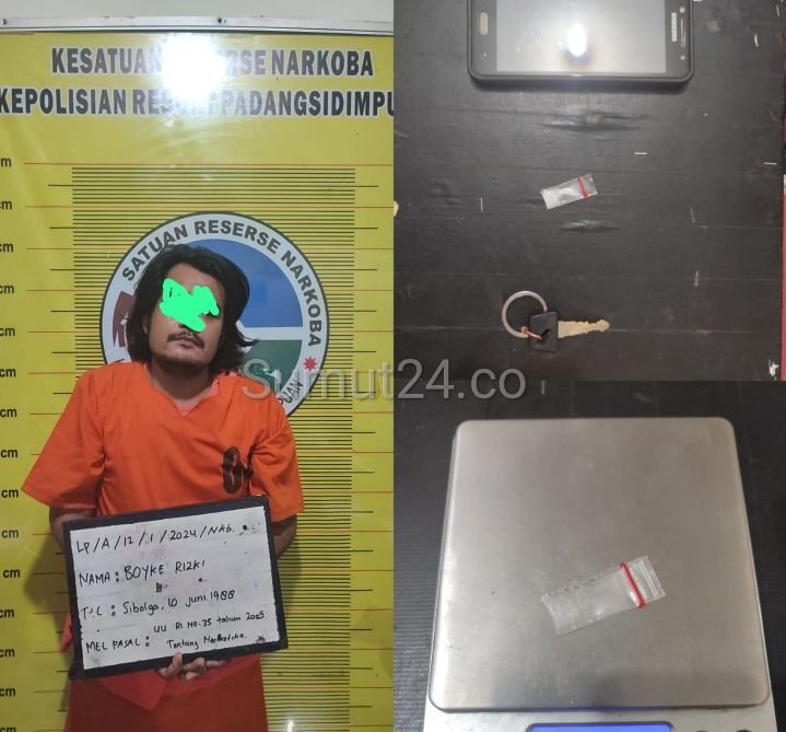 Sat Resnarkoba Polres Padangsidimpuan Ungkap Kasus Narkoba di Jalan Imam Bonjol