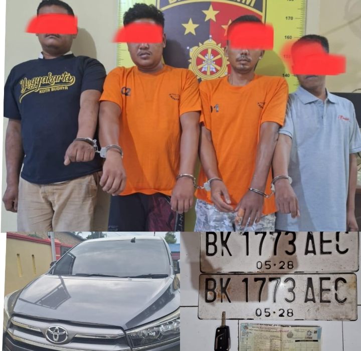 4 Pelaku Pencurian Mobil Toyota Reborn Ditangkap
